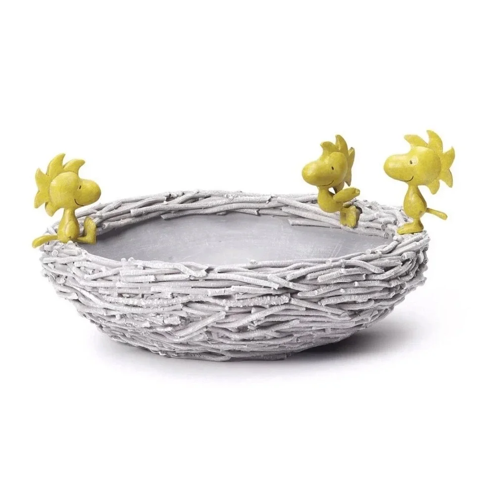 Roman Peanuts Woodstock Bird Bath Garden Statue Nest 6.25 Inch 14152 NEW